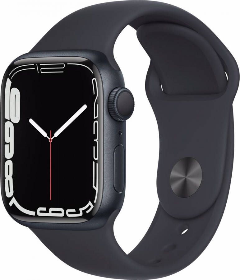 Apple Watch Series 7 middernacht aluminium middernacht sportband 41mm online kopen