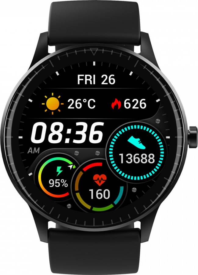 Denver Smartwatch Multi Sport Modus Sporthorloge Belfunctie Hartslagmeter Bloeddruk Ip67 Sw173 Zwart