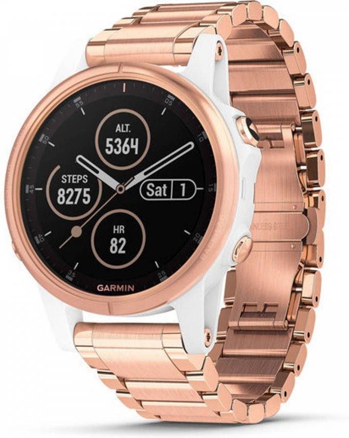 Garmin Fenix 5S Plus Sapphire smartwatch met extra siliconen band 010 01987 11