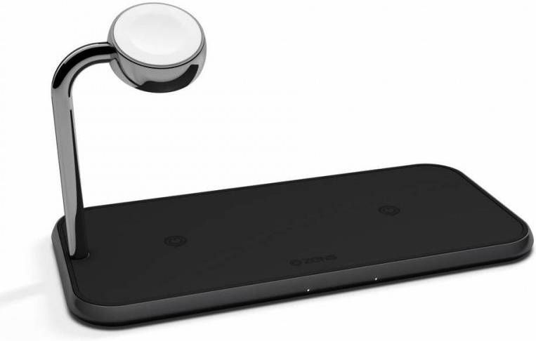 WAYS_ Zens Dual + Watch Aluminium Wireless Charger 2 X 10w Zwart
