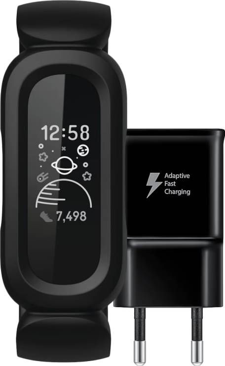 Fitbit Ace 3 + Samsung Adaptive Fast Charging Oplader 15W Zwart