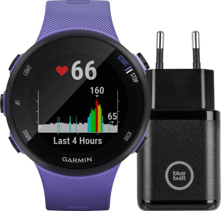 Garmin Forerunner 45S Paars + BlueBuilt Oplader