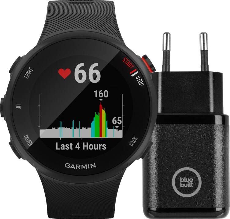 Garmin Forerunner 45S Zwart + BlueBuilt Oplader