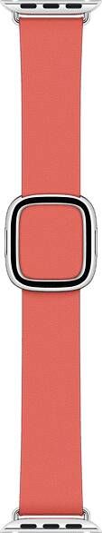 Apple Watch 38/40 mm Modern Leren Horlogeband Citrusroze Large