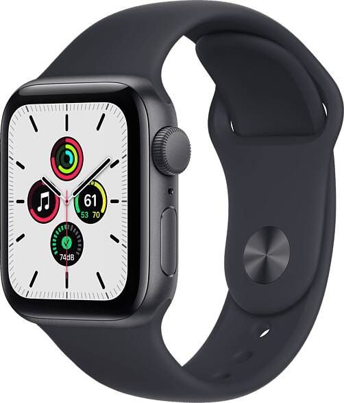 APPLE Watch SE 40mm spacegrijs aluminium / middernacht sportband