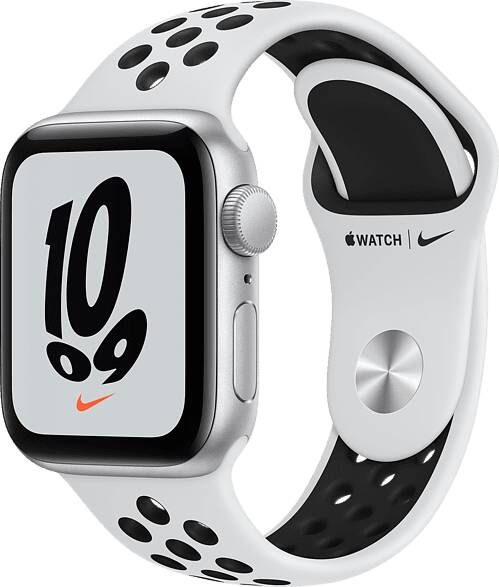APPLE Watch SE Nike+ 40mm zilver aluminium / zwarte sportband