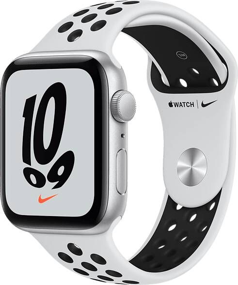 APPLE Watch SE Nike+ 44mm zilver aluminium / zwarte sportband