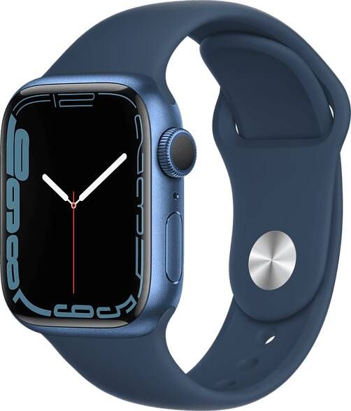 Apple Watch Series 7 41 Mm Blauw Aluminium/Blauwe Sportband