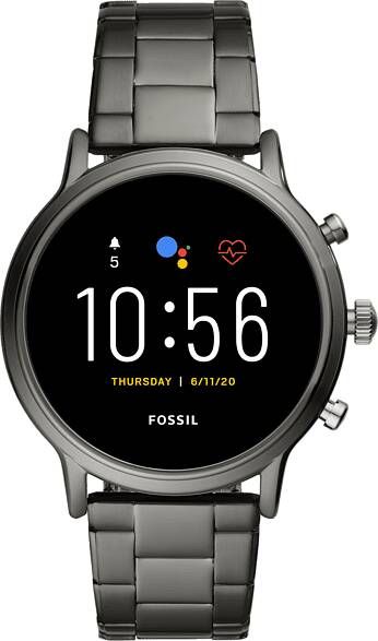 Fossil Gen 5 Touchscreen Smartwatch Carlyle 44 Mm Grijs/roestvrij Staal