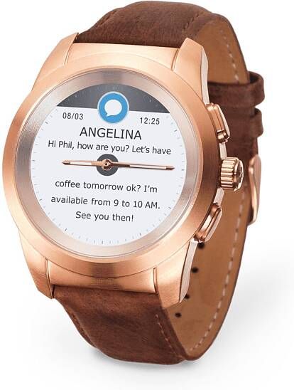 Mykronoz Zetime Premium Bruin/roségoud 44mm