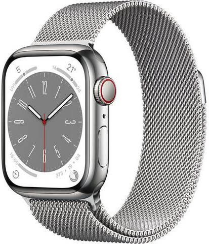 Apple Watch Series 8 GPS + Cellular 41mm roestvrij staal