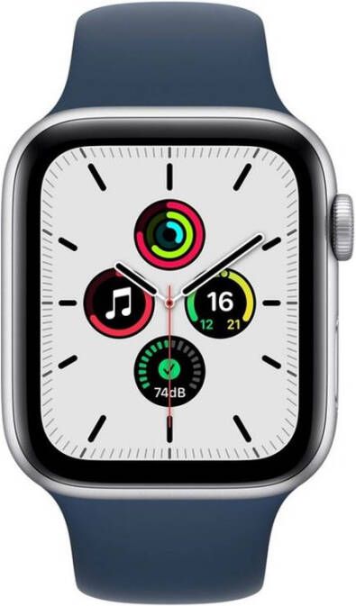 APPLE Watch SE 44mm spacegrijs aluminium / zwarte sportband