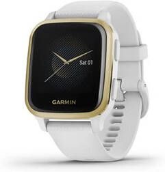 Garmin smartwatch Venu Sq(Zwart/Goud)Band(Wit )