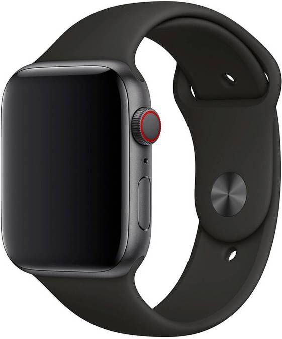 Apple Watch 42/44 mm Siliconen Horlogeband Sport Zwart XL
