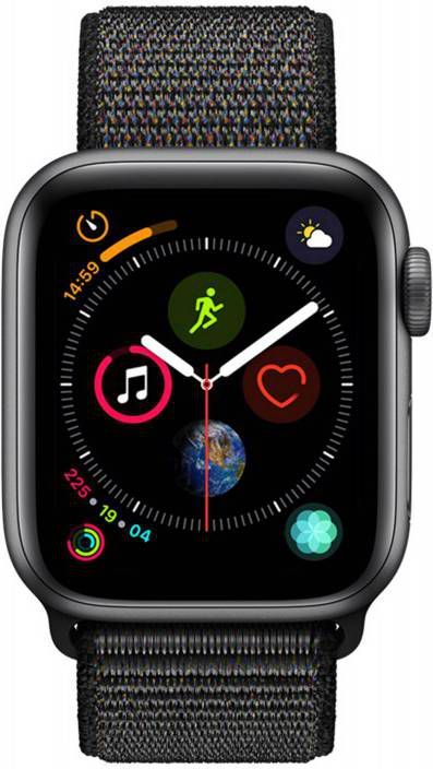 Apple Watch Series 4 40mm Space Gray Aluminium/Zwarte Nylon Sportband